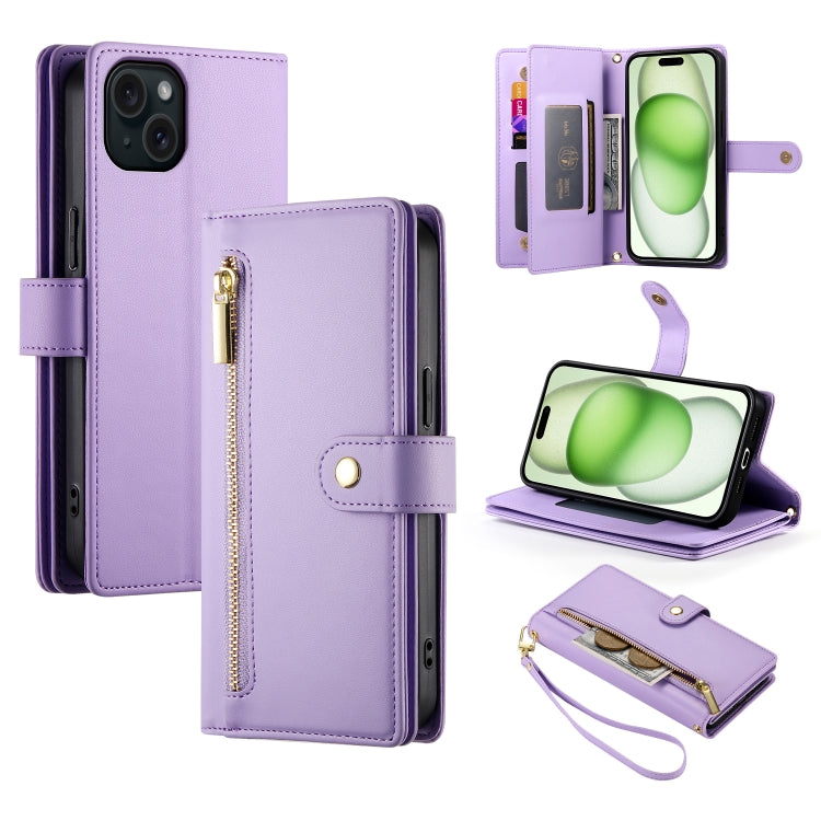Nine Card-slot Zipper Wallet Bag Leather Phone Case, For iPhone 16, For iPhone 15 Pro Max, For iPhone 15 Pro, For iPhone 15 Plus, For iPhone 15, For iPhone 14 Plus, For iPhone 14, For iPhone 14 Pro