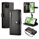 Nine Card-slot Zipper Wallet Bag Leather Phone Case, For iPhone 16, For iPhone 15 Pro Max, For iPhone 15 Pro, For iPhone 15 Plus, For iPhone 15, For iPhone 14 Plus, For iPhone 14, For iPhone 14 Pro