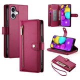 Nine Card-slot Zipper Wallet Bag Leather Phone Case, For iPhone 16, For iPhone 15 Pro Max, For iPhone 15 Pro, For iPhone 15 Plus, For iPhone 15, For iPhone 14 Plus, For iPhone 14, For iPhone 14 Pro