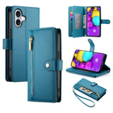 Nine Card-slot Zipper Wallet Bag Leather Phone Case, For iPhone 16, For iPhone 15 Pro Max, For iPhone 15 Pro, For iPhone 15 Plus, For iPhone 15, For iPhone 14 Plus, For iPhone 14, For iPhone 14 Pro