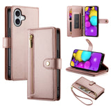 Nine Card-slot Zipper Wallet Bag Leather Phone Case, For iPhone 17 Pro Max, For iPhone 17 Pro, For iPhone 17, For iPhone Air, For iPhone 16e, For iPhone 16 Pro Max, For iPhone 16 Pro, For iPhone 16 Plus