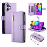 Nine Card-slot Zipper Wallet Bag Leather Phone Case, For iPhone 17 Pro Max, For iPhone 17 Pro, For iPhone 17, For iPhone Air, For iPhone 16e, For iPhone 16 Pro Max, For iPhone 16 Pro, For iPhone 16 Plus