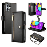 Nine Card-slot Zipper Wallet Bag Leather Phone Case, For iPhone 17 Pro Max, For iPhone 17 Pro, For iPhone 17, For iPhone Air, For iPhone 16e, For iPhone 16 Pro Max, For iPhone 16 Pro, For iPhone 16 Plus