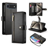 Nine Card-slot Zipper Wallet Bag Leather Phone Case, For iPhone 17 Pro Max, For iPhone 17 Pro, For iPhone 17, For iPhone Air, For iPhone 16e, For iPhone 16 Pro Max, For iPhone 16 Pro, For iPhone 16 Plus