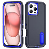 Rugged PC + Silicone Phone Case with Holder, For iPhone Air, For iPhone 16 Pro Max, For iPhone 16 Pro, For iPhone 16 Plus
