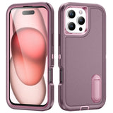 Rugged PC + Silicone Phone Case with Holder, For iPhone Air, For iPhone 16 Pro Max, For iPhone 16 Pro, For iPhone 16 Plus