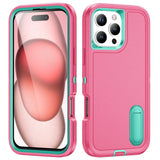 Rugged PC + Silicone Phone Case with Holder, For iPhone Air, For iPhone 16 Pro Max, For iPhone 16 Pro, For iPhone 16 Plus