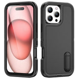 Rugged PC + Silicone Phone Case with Holder, For iPhone Air, For iPhone 16 Pro Max, For iPhone 16 Pro, For iPhone 16 Plus