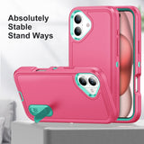Rugged PC + Silicone Phone Case with Holder, For iPhone 16