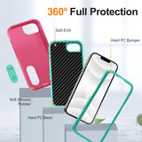 Rugged PC + Silicone Phone Case with Holder, For iPhone 17e / 16e, For iPhone 17 Pro Max, For iPhone 17 Pro, For iPhone 17