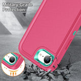 Rugged PC + Silicone Phone Case with Holder, For iPhone 17e / 16e, For iPhone 17 Pro Max, For iPhone 17 Pro, For iPhone 17