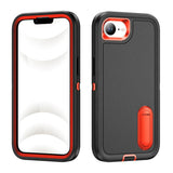 Rugged PC + Silicone Phone Case with Holder, For iPhone 17e / 16e, For iPhone 17 Pro Max, For iPhone 17 Pro, For iPhone 17