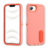 Rugged PC + Silicone Phone Case with Holder, For iPhone 17e / 16e, For iPhone 17 Pro Max, For iPhone 17 Pro, For iPhone 17