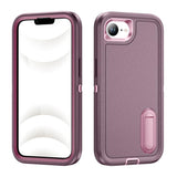 Rugged PC + Silicone Phone Case with Holder, For iPhone 17e / 16e, For iPhone 17 Pro Max, For iPhone 17 Pro, For iPhone 17