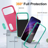 Rugged PC + Silicone Phone Case with Holder, For iPhone 18 Pro / 17 Pro, For iPhone 18 Pro Max / 17 Pro Max, For iPhone 17e / 16e, For iPhone 17