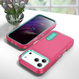 Rugged PC + Silicone Phone Case with Holder, For iPhone 18 Pro / 17 Pro, For iPhone 18 Pro Max / 17 Pro Max, For iPhone 17e / 16e, For iPhone 17