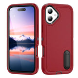 Rugged PC + Silicone Phone Case with Holder, For iPhone 17e / 16e, For iPhone 17 Pro Max, For iPhone 17 Pro, For iPhone 17