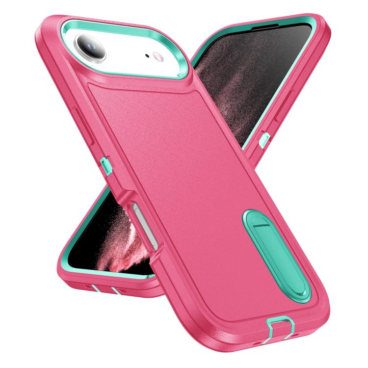 Rugged PC + Silicone Phone Case with Holder, For iPhone Air, For iPhone 16 Pro Max, For iPhone 16 Pro, For iPhone 16 Plus