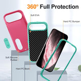 Rugged PC + Silicone Phone Case with Holder, For iPhone Air, For iPhone 16 Pro Max, For iPhone 16 Pro, For iPhone 16 Plus