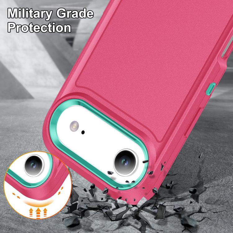 Rugged PC + Silicone Phone Case with Holder, For iPhone Air, For iPhone 16 Pro Max, For iPhone 16 Pro, For iPhone 16 Plus