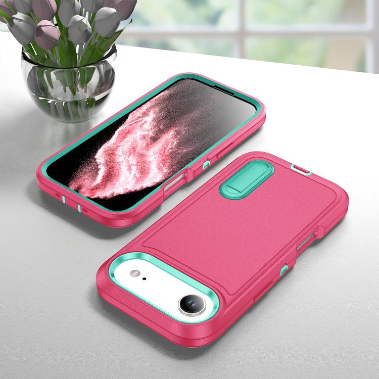 Rugged PC + Silicone Phone Case with Holder, For iPhone Air, For iPhone 16 Pro Max, For iPhone 16 Pro, For iPhone 16 Plus