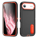 Rugged PC + Silicone Phone Case with Holder, For iPhone Air, For iPhone 16 Pro Max, For iPhone 16 Pro, For iPhone 16 Plus