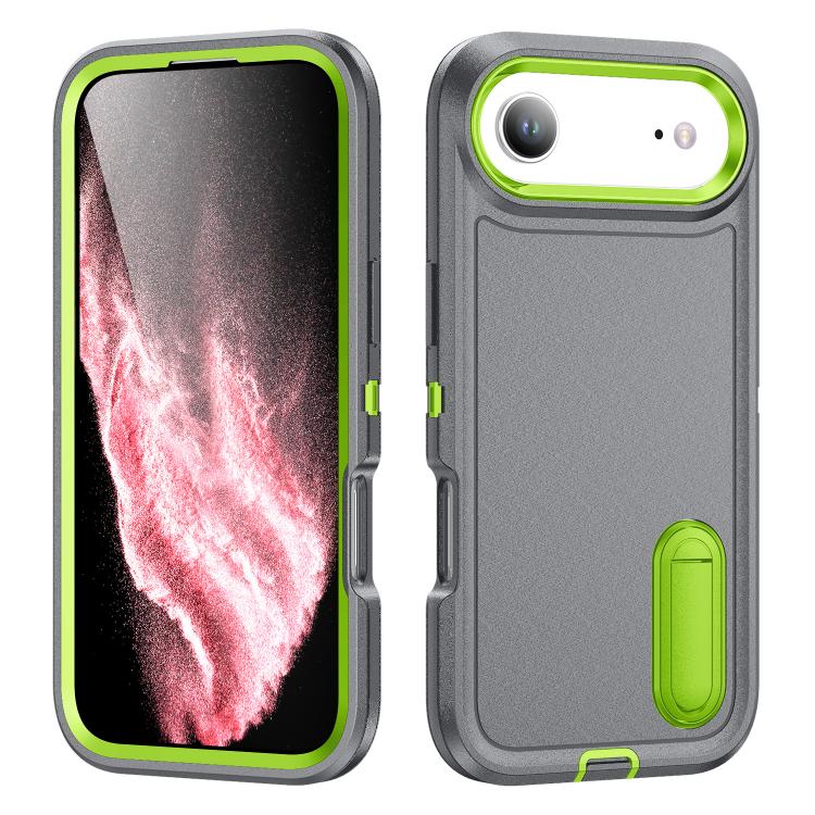 Rugged PC + Silicone Phone Case with Holder, For iPhone Air, For iPhone 16 Pro Max, For iPhone 16 Pro, For iPhone 16 Plus