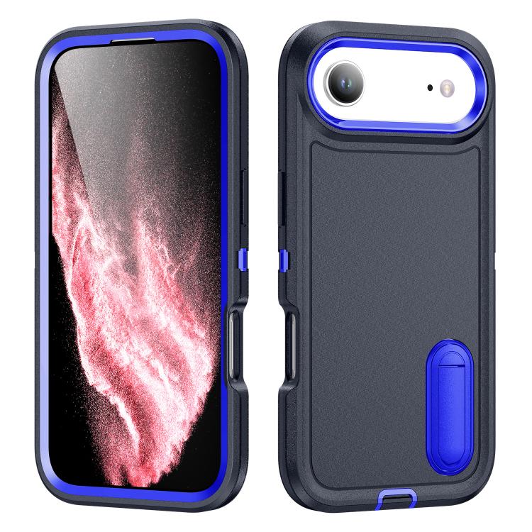 Rugged PC + Silicone Phone Case with Holder, For iPhone Air, For iPhone 16 Pro Max, For iPhone 16 Pro, For iPhone 16 Plus