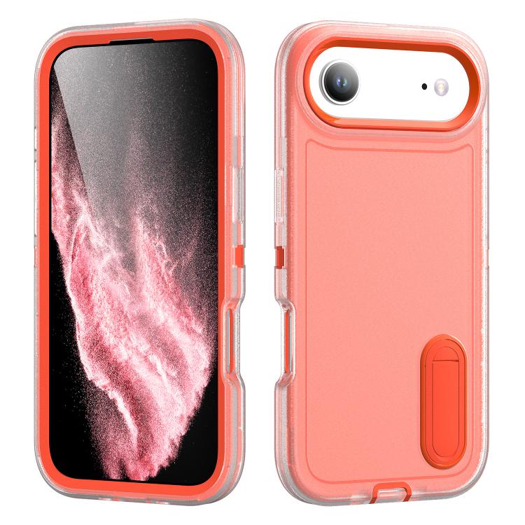 Rugged PC + Silicone Phone Case with Holder, For iPhone Air, For iPhone 16 Pro Max, For iPhone 16 Pro, For iPhone 16 Plus