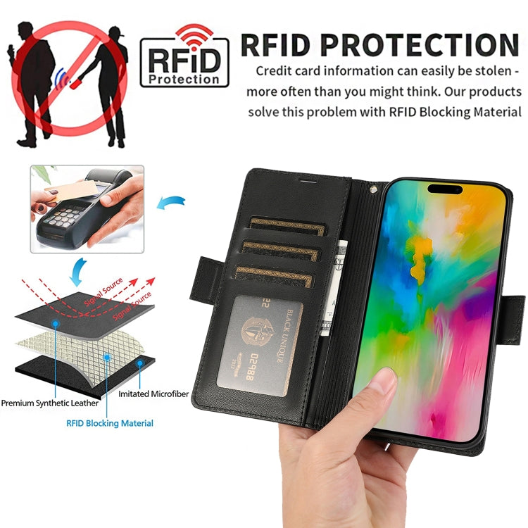 Side Buckle RFID Anti-theft Leather Phone Case, For iPhone 13 Pro, For iPhone 12 / 12 Pro, For iPhone 12 Pro Max, For iPhone 11 Pro Max, For iPhone 11, For iPhone 11 Pro