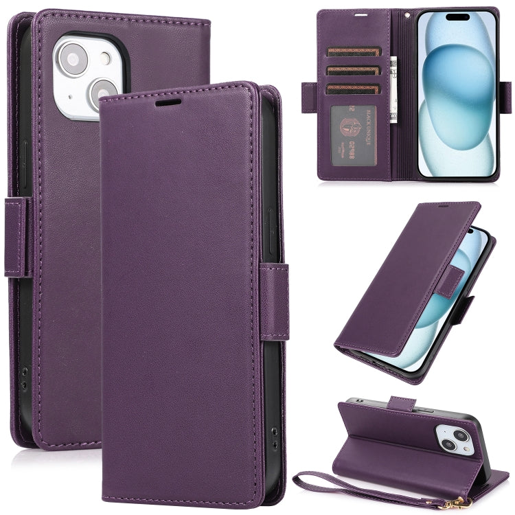 Side Buckle RFID Anti-theft Leather Phone Case, For iPhone 15, For iPhone 14 Plus, For iPhone 14 / 13, For iPhone 14 Pro, For iPhone 14 Pro Max, For iPhone 13 Pro Max