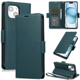 Side Buckle RFID Anti-theft Leather Phone Case, For iPhone 15, For iPhone 14 Plus, For iPhone 14 / 13, For iPhone 14 Pro, For iPhone 14 Pro Max, For iPhone 13 Pro Max