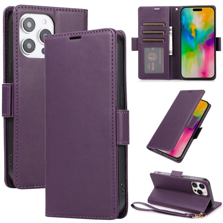 Side Buckle RFID Anti-theft Leather Phone Case, For iPhone 16 Pro, For iPhone 16 Plus, For iPhone 16, For iPhone 15 Pro Max, For iPhone 15 Pro, For iPhone 15 Plus