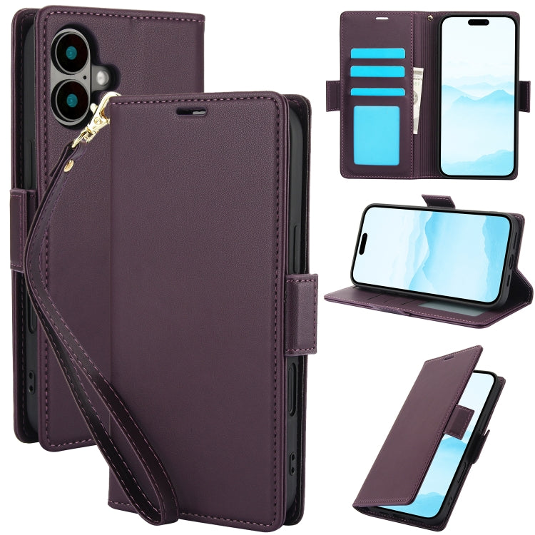 Side Buckle RFID Anti-theft Leather Phone Case, For iPhone 16 Pro, For iPhone 16 Plus, For iPhone 16, For iPhone 15 Pro Max, For iPhone 15 Pro, For iPhone 15 Plus