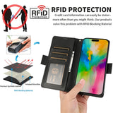 Side Buckle RFID Anti-theft Leather Phone Case, For iPhone 16 Pro, For iPhone 16 Plus, For iPhone 16, For iPhone 15 Pro Max, For iPhone 15 Pro, For iPhone 15 Plus