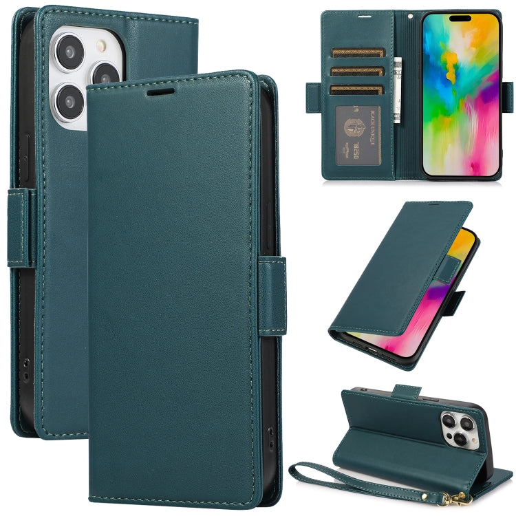 Side Buckle RFID Anti-theft Leather Phone Case, For iPhone 17e / 16e, For iPhone 17 Pro Max, For iPhone 17 Pro, For iPhone 17, For iPhone Air, For iPhone 16 Pro Max