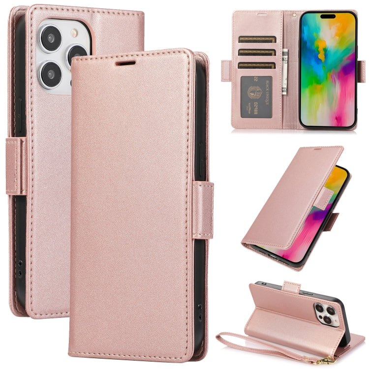 Side Buckle RFID Anti-theft Leather Phone Case, For iPhone 17e / 16e, For iPhone 17 Pro Max, For iPhone 17 Pro, For iPhone 17, For iPhone Air, For iPhone 16 Pro Max