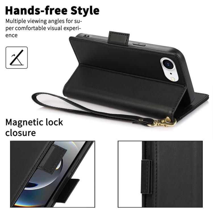 Side Buckle RFID Anti-theft Leather Phone Case, For iPhone 17e / 16e, For iPhone 17 Pro Max, For iPhone 17 Pro, For iPhone 17, For iPhone Air, For iPhone 16 Pro Max