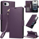 Side Buckle RFID Anti-theft Leather Phone Case, For iPhone 17e / 16e, For iPhone 17 Pro Max, For iPhone 17 Pro, For iPhone 17, For iPhone Air, For iPhone 16 Pro Max