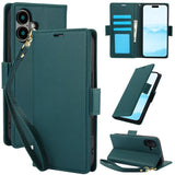 Side Buckle RFID Anti-theft Leather Phone Case, For iPhone 17e / 16e, For iPhone 17 Pro Max, For iPhone 17 Pro, For iPhone 17, For iPhone Air, For iPhone 16 Pro Max