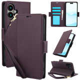 Side Buckle RFID Anti-theft Leather Phone Case, For iPhone 17e / 16e, For iPhone 17 Pro Max, For iPhone 17 Pro, For iPhone 17, For iPhone Air, For iPhone 16 Pro Max