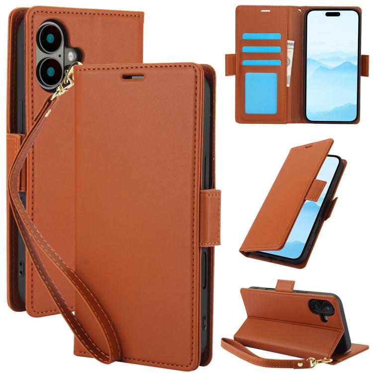 Side Buckle RFID Anti-theft Leather Phone Case, For iPhone 17e / 16e, For iPhone 17 Pro Max, For iPhone 17 Pro, For iPhone 17, For iPhone Air, For iPhone 16 Pro Max
