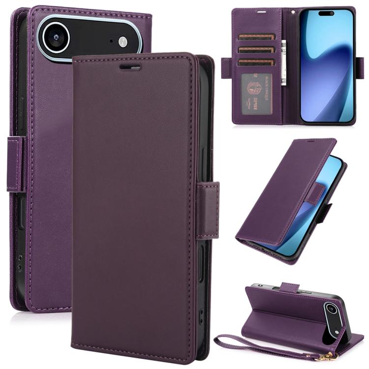 Side Buckle RFID Anti-theft Leather Phone Case, For iPhone 17e / 16e, For iPhone 17 Pro Max, For iPhone 17 Pro, For iPhone 17, For iPhone Air, For iPhone 16 Pro Max