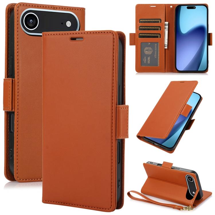 Side Buckle RFID Anti-theft Leather Phone Case, For iPhone 17e / 16e, For iPhone 17 Pro Max, For iPhone 17 Pro, For iPhone 17, For iPhone Air, For iPhone 16 Pro Max