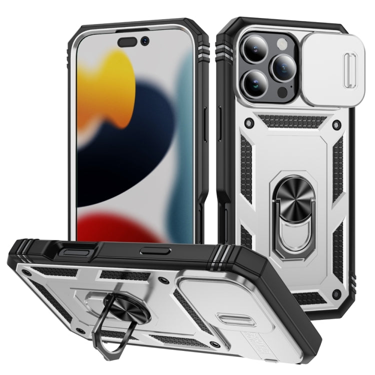Sliding Camshield TPU + PC Phone Case with Holder, For iPhone 17e / 16e, For iPhone 17 Pro Max, For iPhone 17 Pro, For iPhone 17, For iPhone Air, For iPhone 16 Pro Max