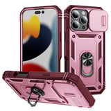Sliding Camshield TPU + PC Phone Case with Holder, For iPhone 17e / 16e, For iPhone 17 Pro Max, For iPhone 17 Pro, For iPhone 17, For iPhone Air, For iPhone 16 Pro Max