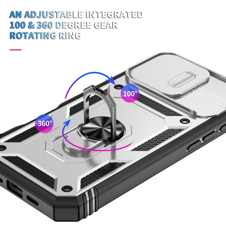Sliding Camshield TPU + PC Phone Case with Holder, For iPhone 16 Pro, For iPhone 16 Plus, For iPhone 16