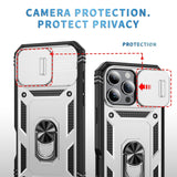 Sliding Camshield TPU + PC Phone Case with Holder, For iPhone 16 Pro, For iPhone 16 Plus, For iPhone 16
