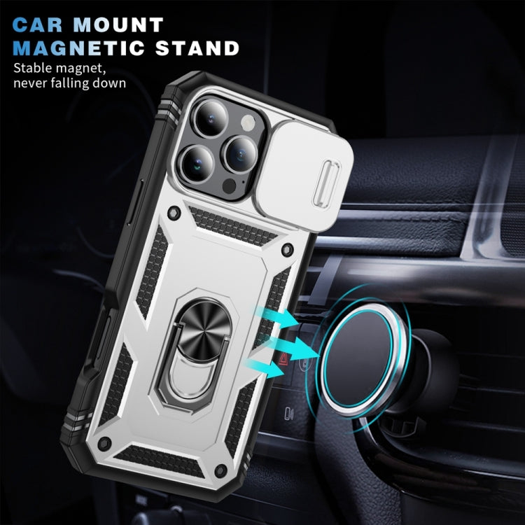 Sliding Camshield TPU + PC Phone Case with Holder, For iPhone 16 Pro, For iPhone 16 Plus, For iPhone 16