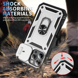 Sliding Camshield TPU + PC Phone Case with Holder, For iPhone 16 Pro, For iPhone 16 Plus, For iPhone 16